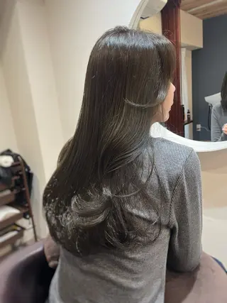 ロング カラー 下石怜子/レイヤー/ 透明感カラーのヘアスタイル