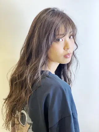 セミロング パーマ 髪質改善/イルミナ/ 城崎のヘアスタイル