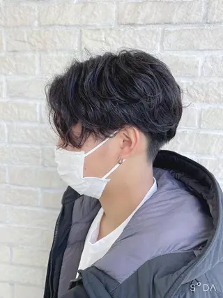 ショート パーマ メンズ 🪞髪質改善カラー× レイヤー河村真聖🪞のヘアスタイル