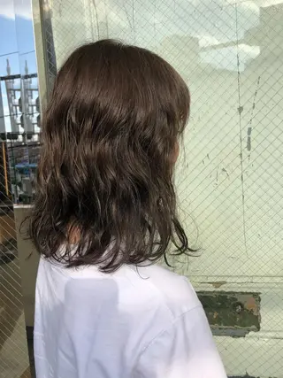 ミディアム カラー パーマ bococa りんのヘアスタイル