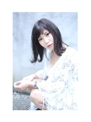 ミディアム カラー vato マンツーマンサロンのヘアスタイル