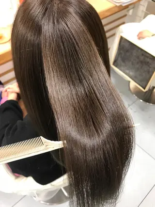 ミディアム パーマ 縮毛/レイヤー 韓国/橋口のヘアスタイル