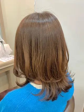 ミディアム 福原遼華/小顔ショー ト/髪質改善のヘアスタイル