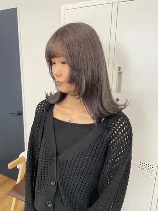 セミロング カラー miyu /大阪美容室のヘアスタイル