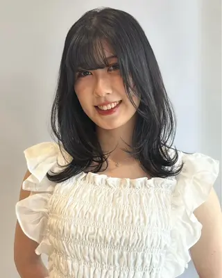 ロング カラー 透明感カラー/ くびれヘア/ユウユのヘアスタイル