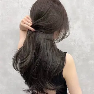ロング 天王寺/韓国ヘア/ 透明感カラーのヘアスタイル