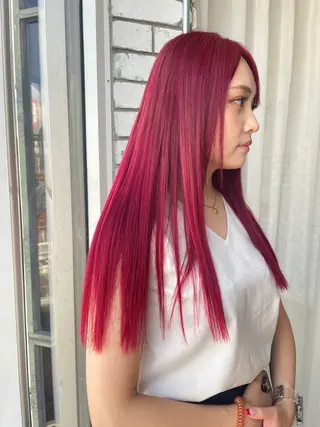 ロング カラー 艶ハイトーン👑♡ NATSUKIのヘアスタイル