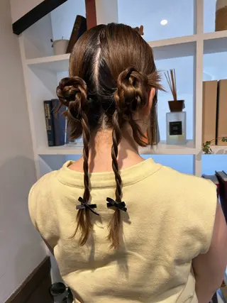 ミディアム アレンジ/新宿 透明感カラー/ヤノのヘアスタイル