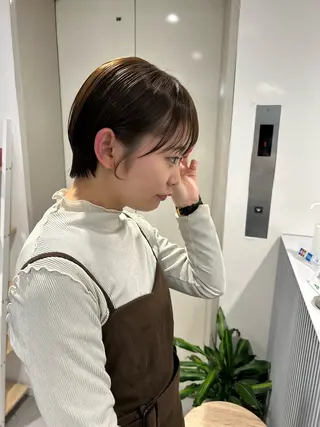 セミロング カラー ❤️ショートカット ・顔周りカット❤️のヘアスタイル