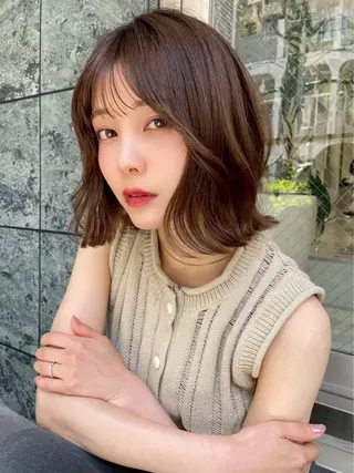 ミディアム カラー 水野 啓太のヘアスタイル