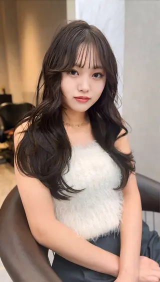 セミロング カラー ダブルカラー 韓国ヘアKYONのヘアスタイル