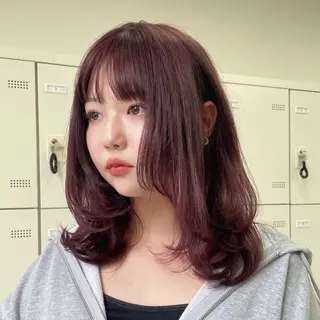 ミディアム MOE 福岡韓国ヘア✧︎のヘアスタイル