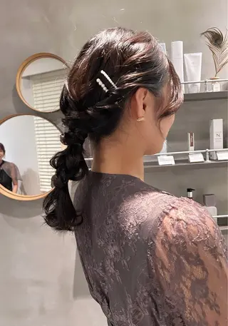 セミロング ヘアアレンジ L&Co所属・タナカ カナ🫧のヘアスタイル