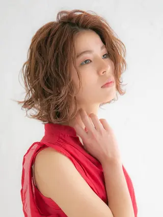 セミロング カラー パーマ MAX BEAUTY GINZA所属・髪質改善🌸美髪矯正 /癖毛🌸山田 隆介のヘアスタイル