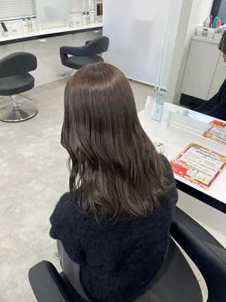 ミディアム カラー みう/仙台/暖色/ 艶髪/顔周りカット/のヘアスタイル