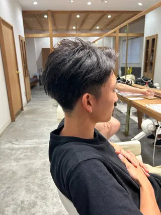 ショート メンズ fulam所属・佐藤悠生/郡山 メンズカット．パーマのヘアスタイル