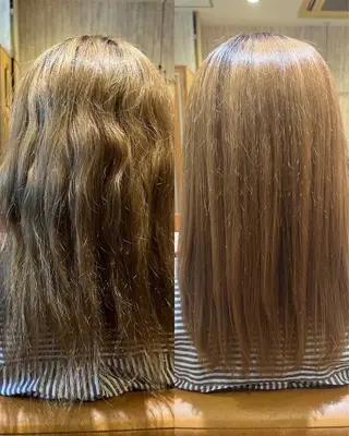 ミディアム Hair Salon Alba所属・宇都宮市ブリーチ/ 縮毛矯正専門Albaのヘアスタイル