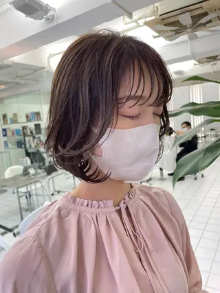 ミディアム カラー パーマ HEADS  ex所属・HEADS ex市川 ママ美容師ARISAのヘアスタイル