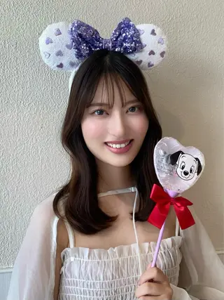 セミロング カラー ヘアアレンジ RIHO/愛されモテ /透明感カラーのヘアスタイル