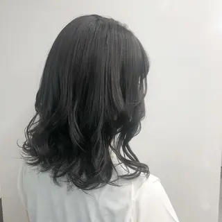 ミディアム 韓国風レイヤー🗝要 暗透カラー📓吉祥寺のヘアスタイル