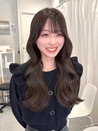 セミロング 韓国ヘア ‎🤍KANA🎀のヘアスタイル