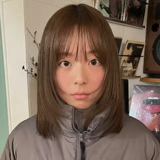 ミディアム 透け感hair/ ボブ/大世のヘアスタイル