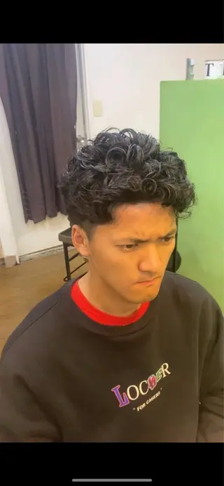 パーマ ヘアアレンジ メンズ メンズ特化 エシカル　松原大将のヘアスタイル