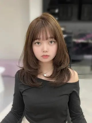 セミロング カラー Kaho🤍レイヤー ※女性限定のヘアスタイル