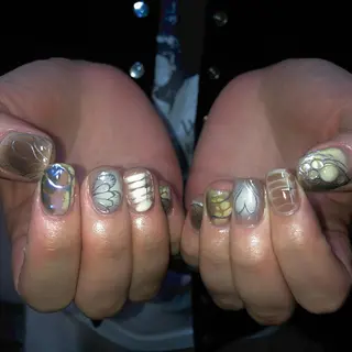 ネイル kana/モード ・グランジ⛓🎼のネイルデザイン