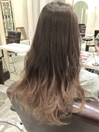 ミディアム セミロング ロング カラー パーマ 髪質改善//縮毛矯正 This表参道のヘアスタイル