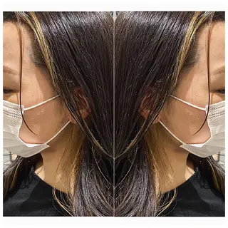 セミロング カラー ヘアアレンジ 竹内啓太 ボブのヘアスタイル