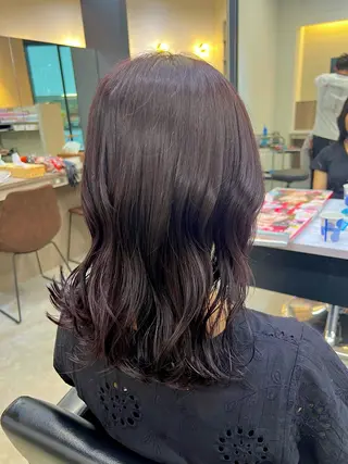 ミディアム カラー 韓国ヘア🇰🇷 YUKINAのヘアスタイル