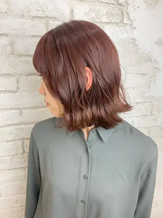 ミディアム 韓国ヘア✨グレージュ カラーasamiのヘアスタイル