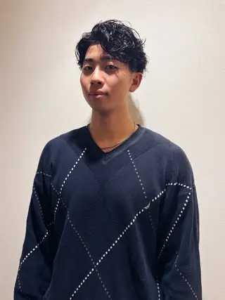 ショート パーマ メンズ ARCHE南堀江所属・ARCHE南堀江 MENS専用のヘアスタイル