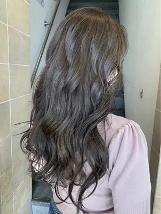 ロング カラー パーマ CARAT堺東 Aujua認定サロンのヘアスタイル