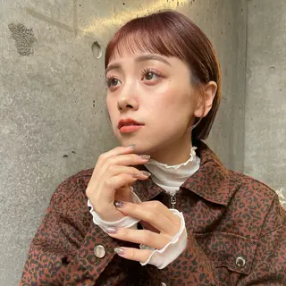 ショート カラー ブリーチ/暖色/ ダブルカラー/ゆきなのヘアスタイル