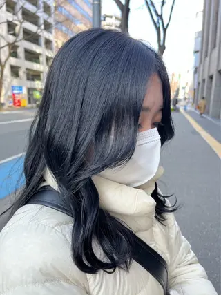 セミロング まみ/暖色カラー /デザインカラーのヘアスタイル