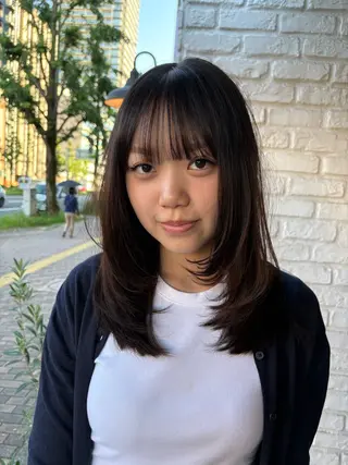ミディアム oggi西新所属・矯正/ショート /西新/ゆいのヘアスタイル