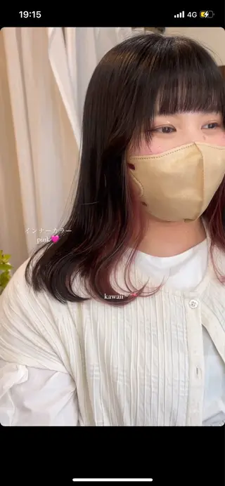ミディアム 顔周りカット 🎀サヤカ🎀のヘアスタイル
