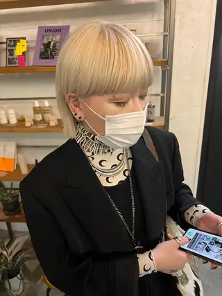 ショート カラー ハッシュカット カシマハヤトのヘアスタイル