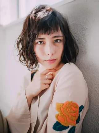 ショート カラー パーマ 池袋センターパート No.1 裕大のヘアスタイル