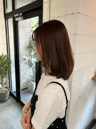 ミディアム やりすぎないパーマ ニュアンスパーマのヘアスタイル