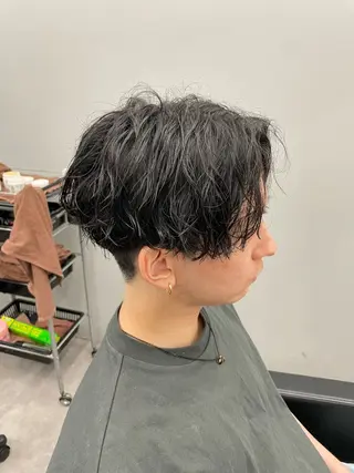 ショート パーマ メンズ 社会人向けパーマ 北千住No.1林和輝のヘアスタイル