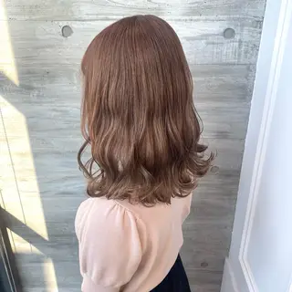 セミロング カラー ParveMix 岡本えりかのヘアスタイル