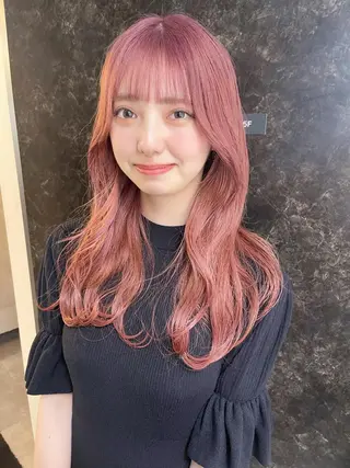 セミロング カラー ダブルカラー /まつ毛パーマ🎀のヘアスタイル