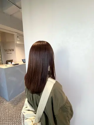 セミロング SALOWIN大宮crest所属・艶透明感カラー/レイ ヤー🌻/rioのヘアスタイル