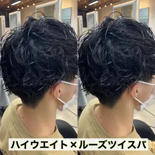ミディアム パーマ メンズ ⭕️メンズパーマ⭕️ 山口　裕太郎のヘアスタイル