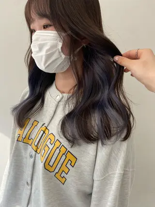 セミロング 韓国レイヤー/ヘア カラー🎀ayamiのヘアスタイル