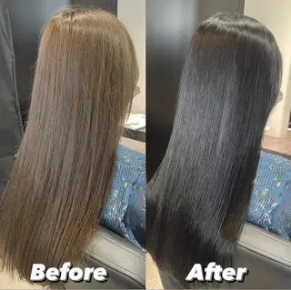 ロング カラー One By The Ect所属・ショート/脱白髪染め ☆宇﨑悠実のヘアスタイル