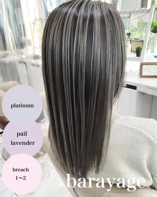 セミロング カラー 山崎俊輔/髪質改善 /バレイヤージュのヘアスタイル